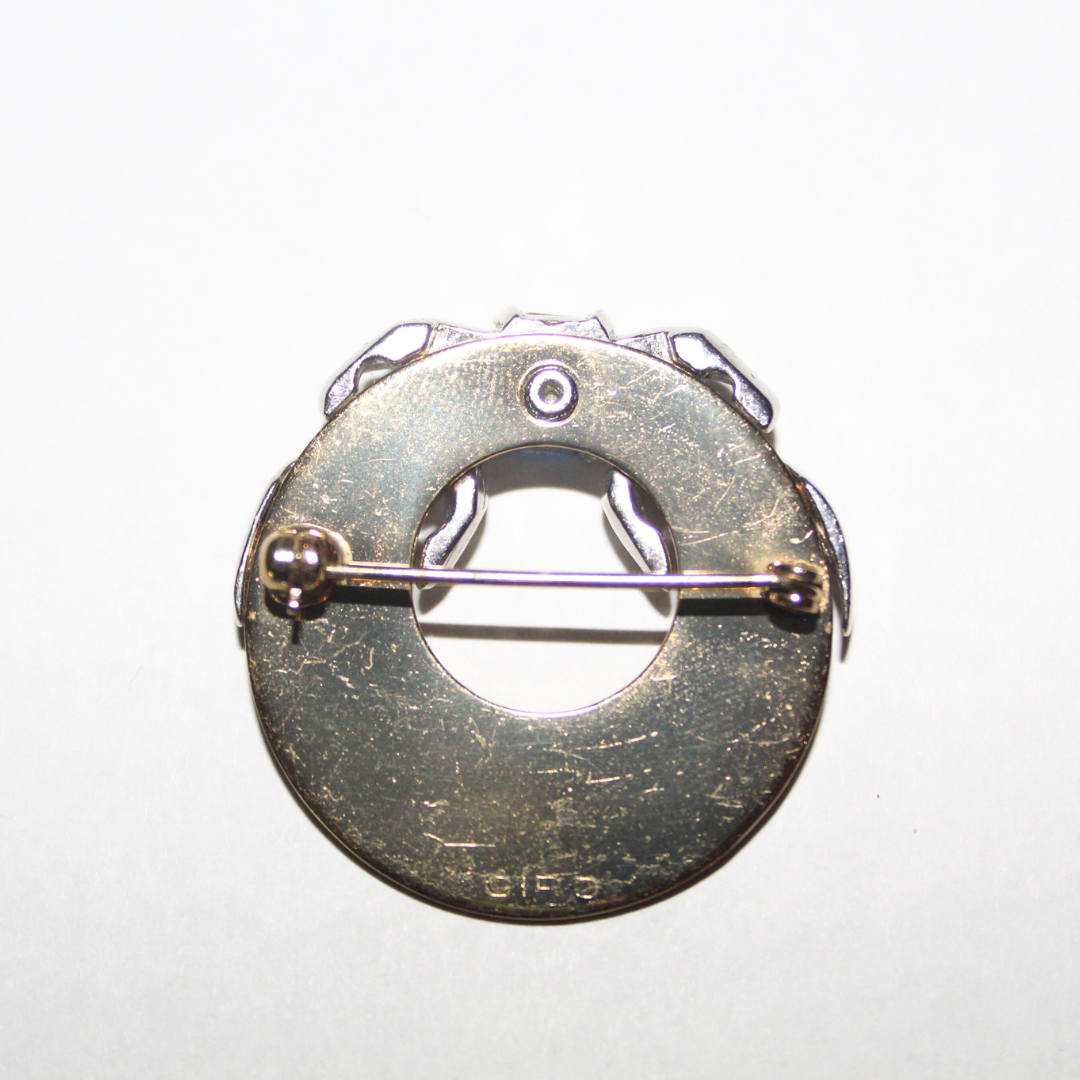 Rare Ciro Gold Sapphire-Tone Brooch