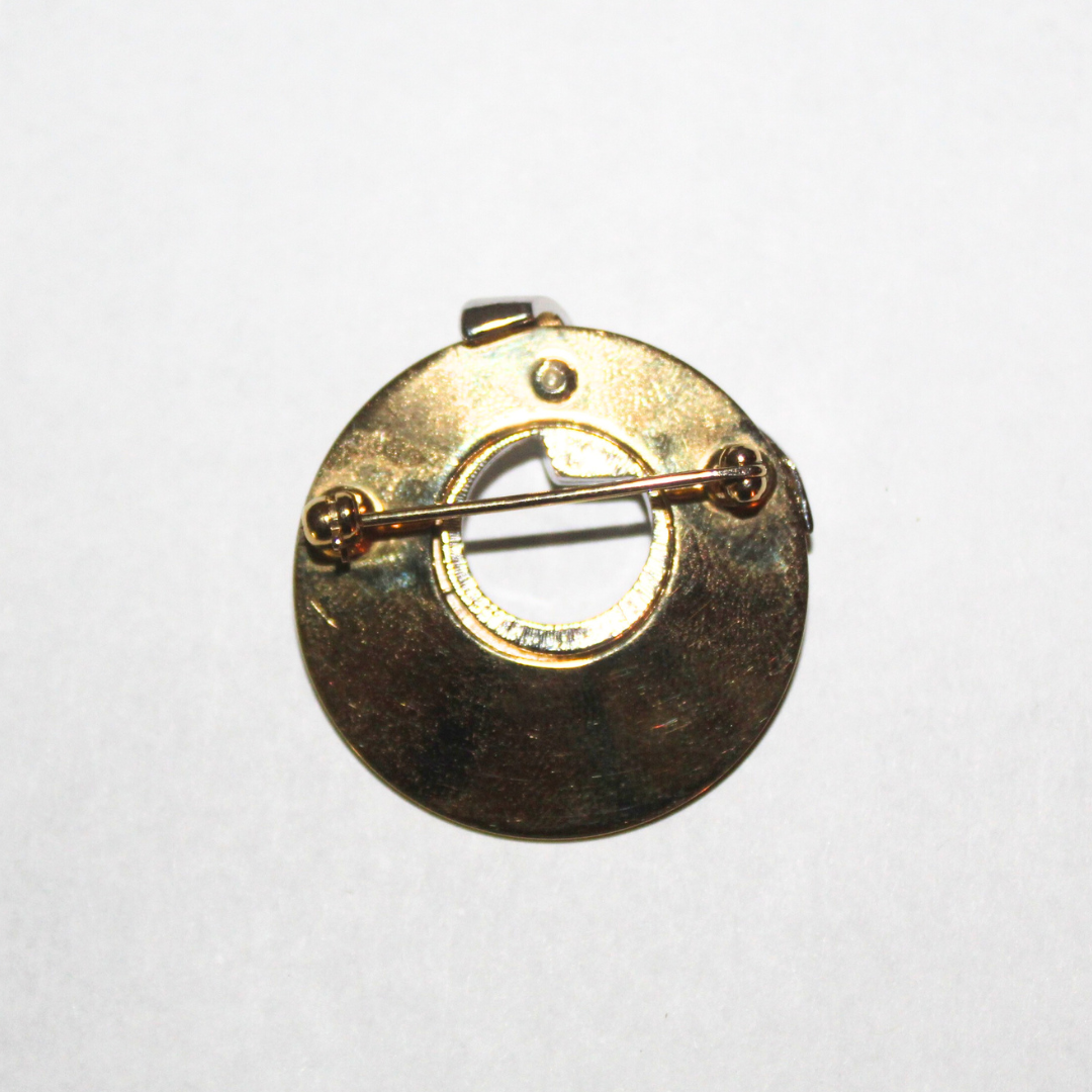 Rare Ciro Gold Emerald-Tone Brooch