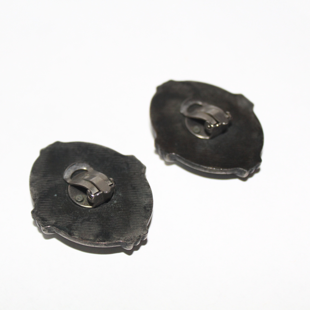 Midnight Blue Cabochon Earrings