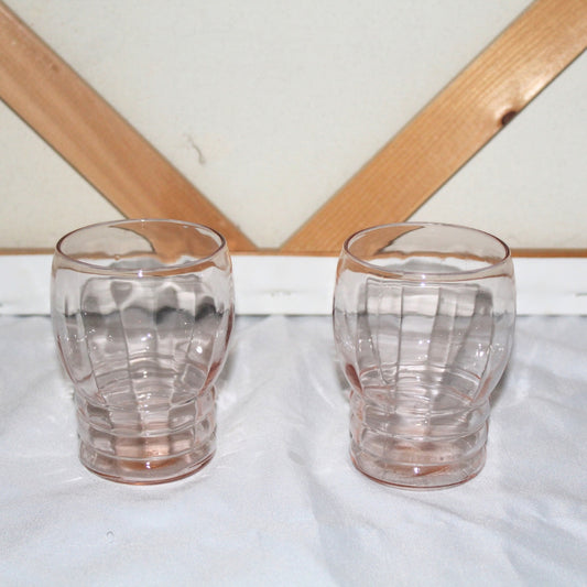 Light Pink Stacked Glass Tumblers