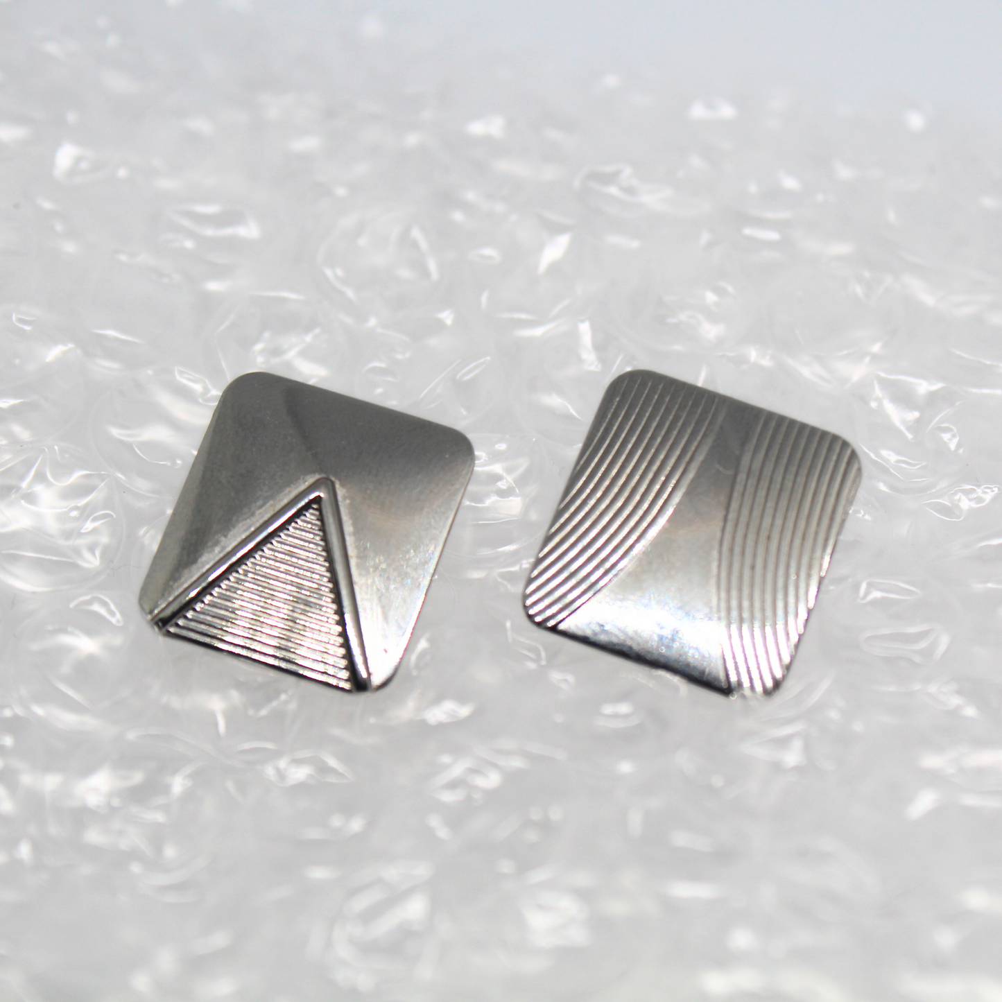 Square Ribbed Earrings