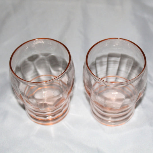Light Pink Stacked Glass Tumblers