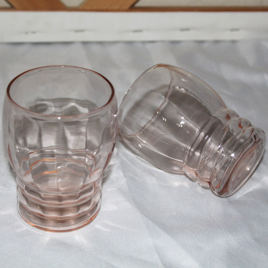 Light Pink Stacked Glass Tumblers
