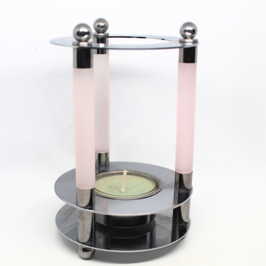 Pink Lucite Tea Light Holder
