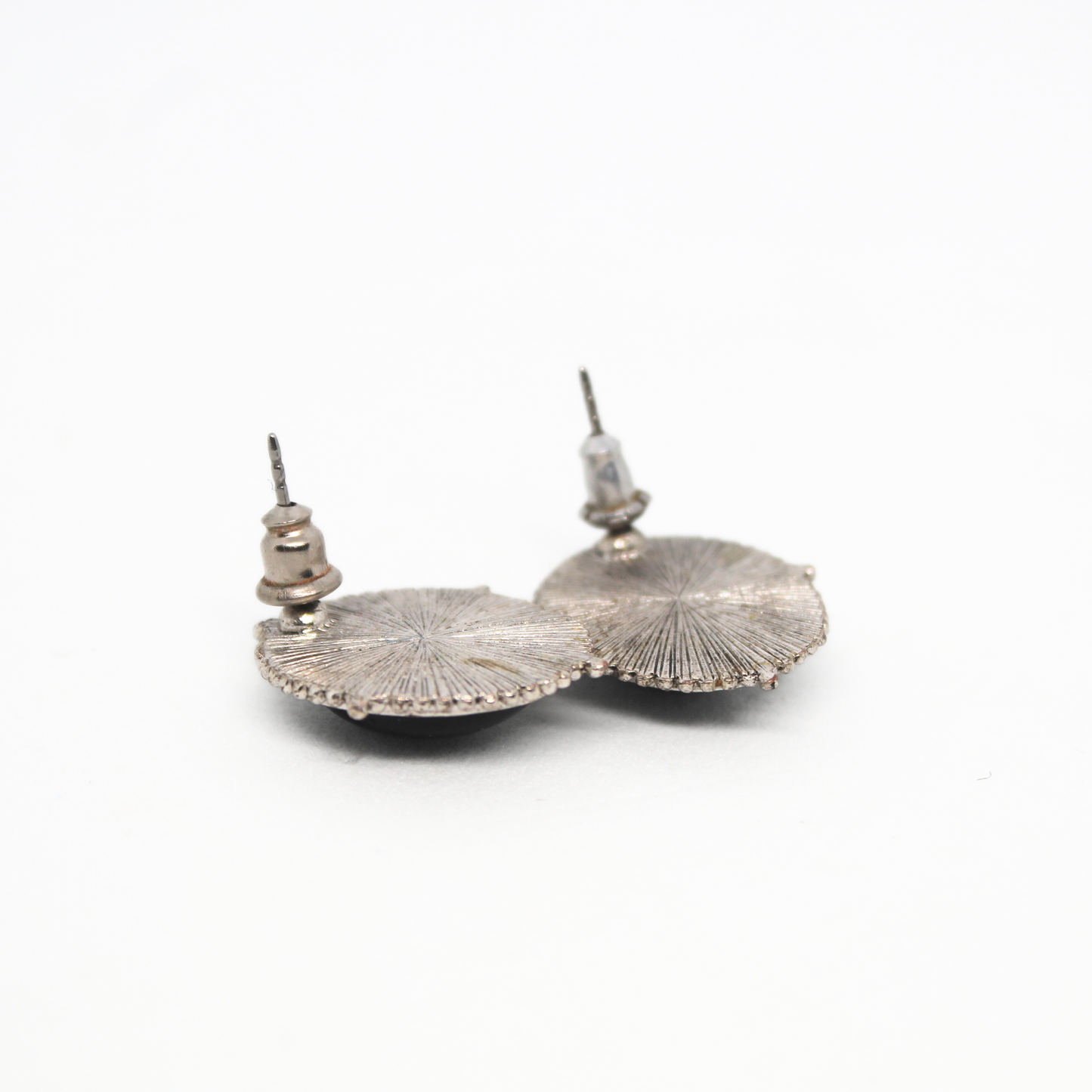 Black Stone Silver Studs