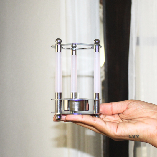 Pink Lucite Tea Light Holder