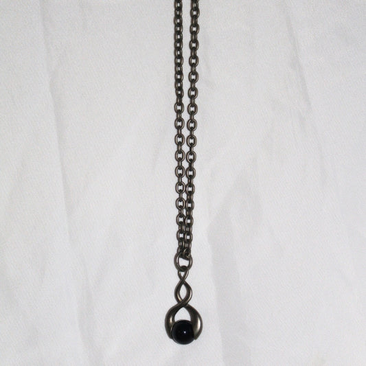 Brush Silver Twist Necklace