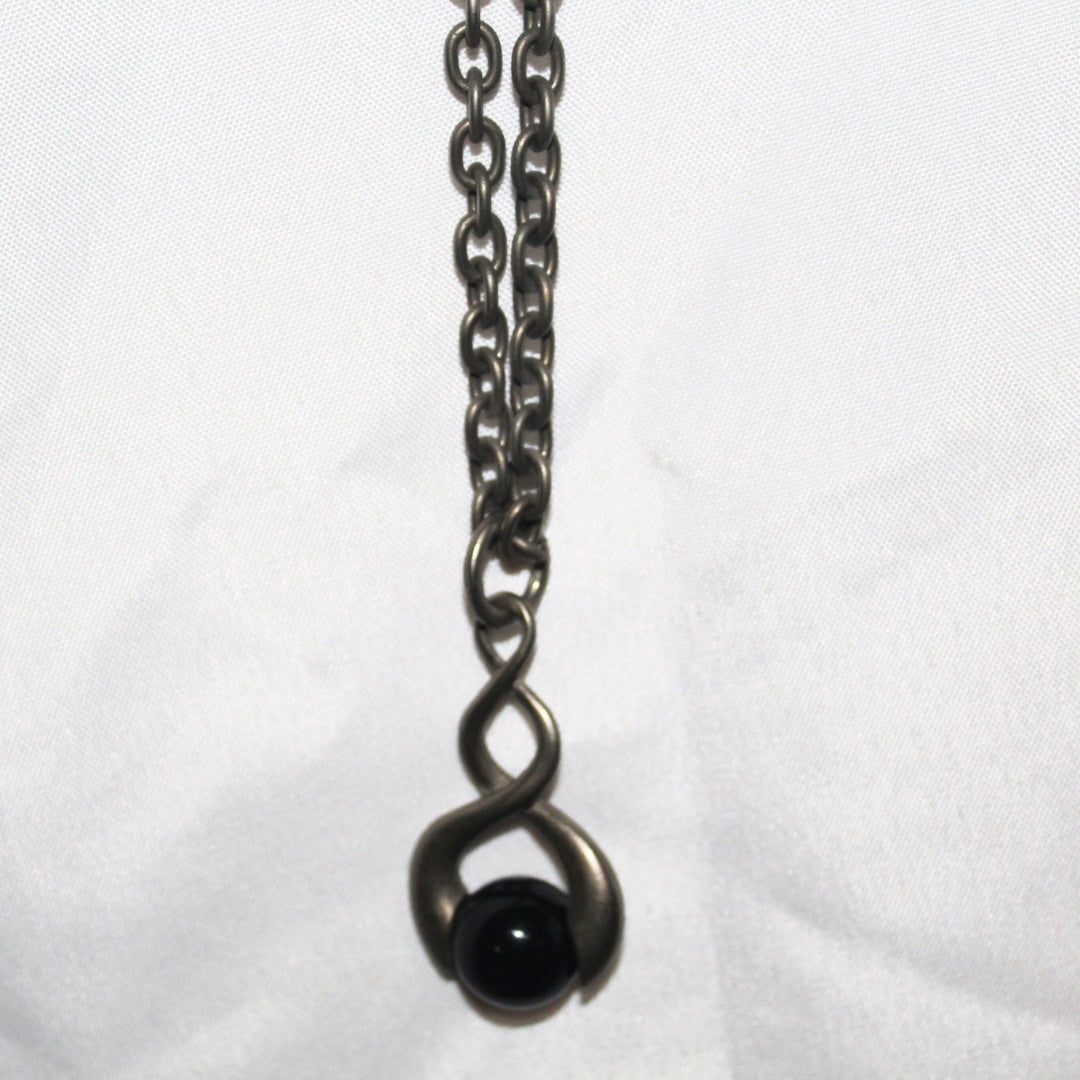 Brush Silver Twist Necklace