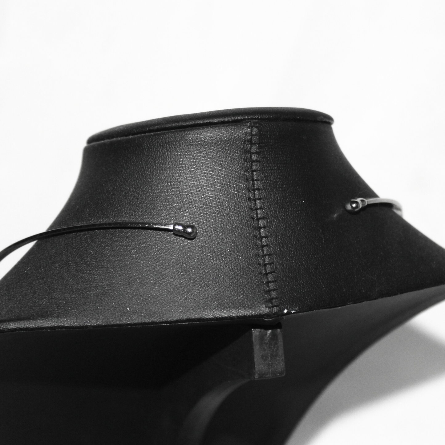 Silver Bar CZ Pendant Choker Necklace