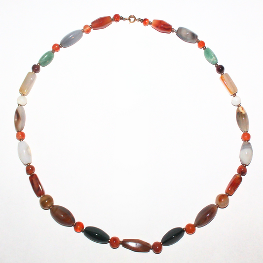Mixed Agate Bead Necklace