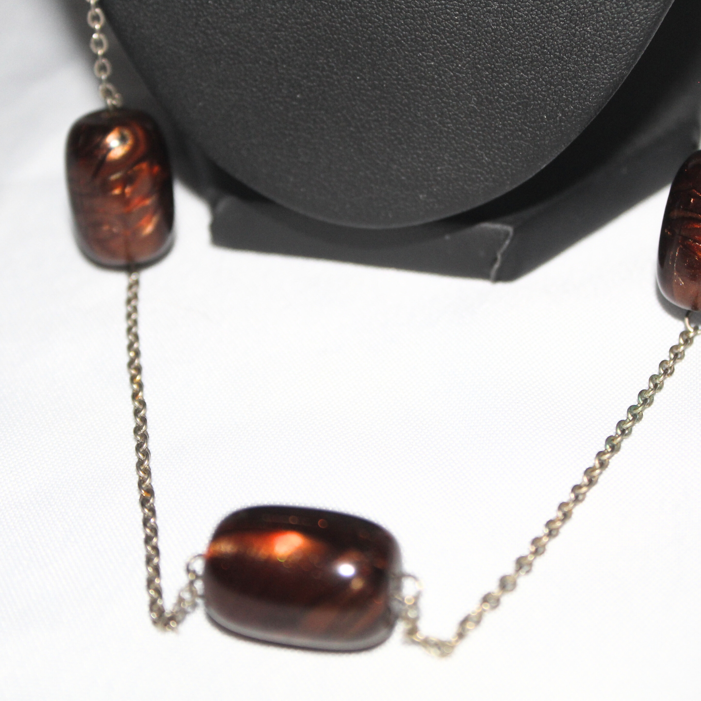 Brown Toned Chunky Beaded Necklace