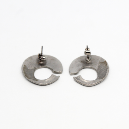 Hammered Spiral Stud Earrings