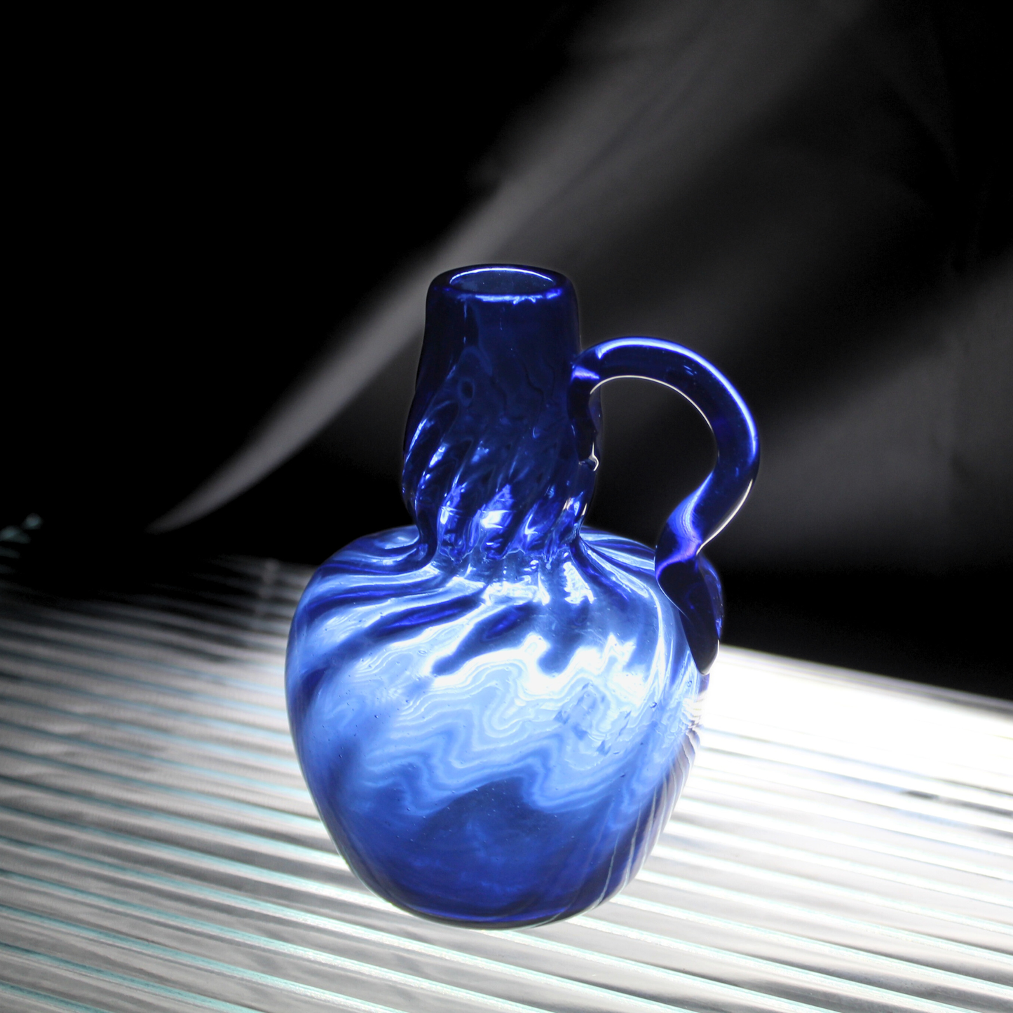 Small Blue Glass Vase