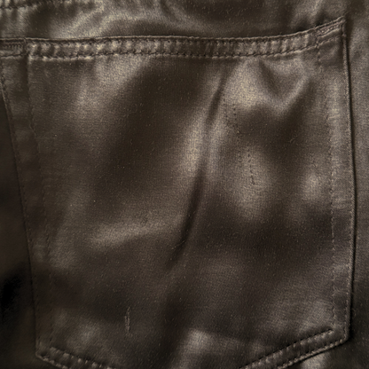 Chocolate Satin Mid Rise Pants Sz 28
