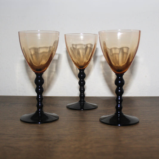 Amber Glass Goblets
