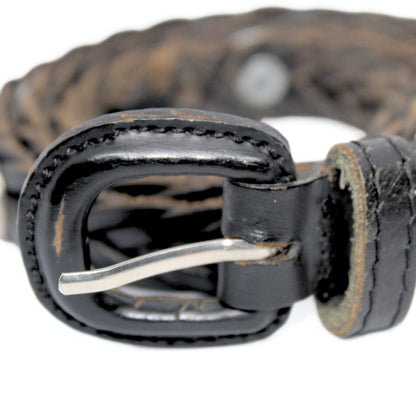 Vintage Black Studded Leather Belt