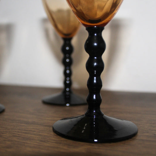Amber Glass Goblets