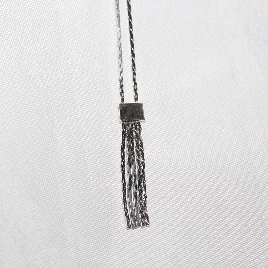 Silver Tassel Bar Necklace