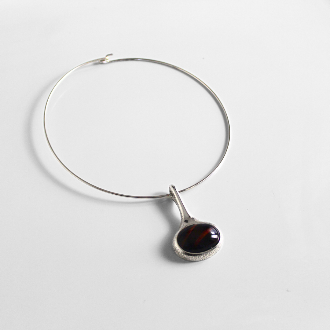 Silver Cabochon Choker