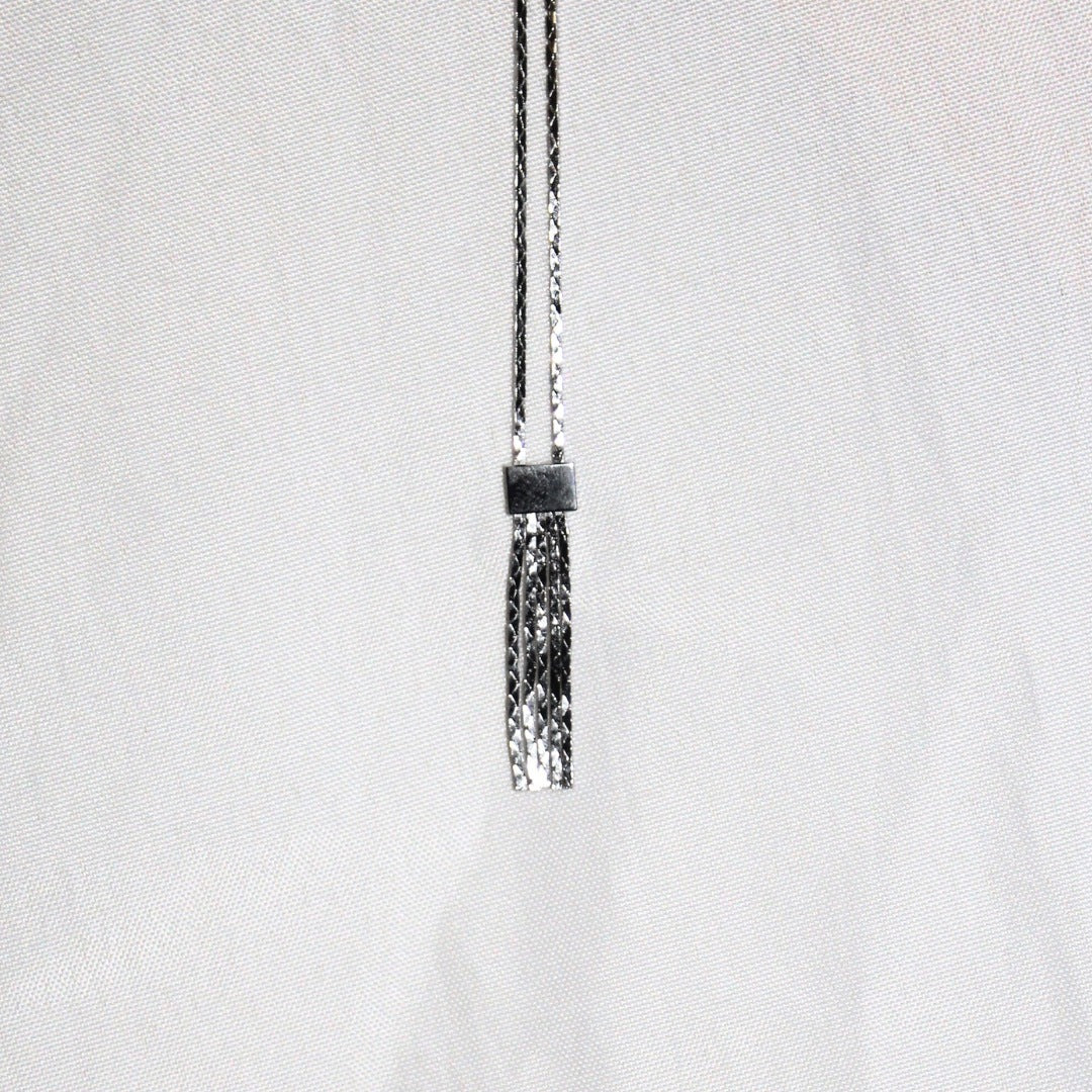 Silver Tassel Bar Necklace