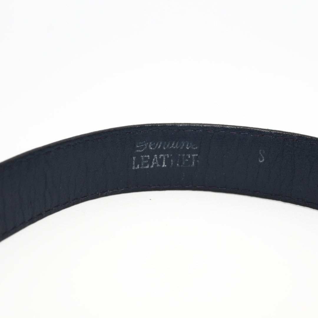 Vintage Navy Leather Belt