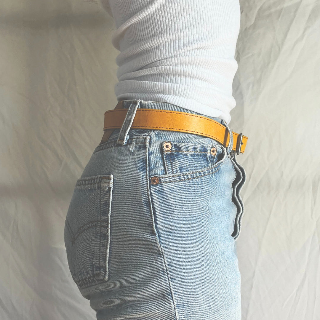 Vintage Tan Leather Belt