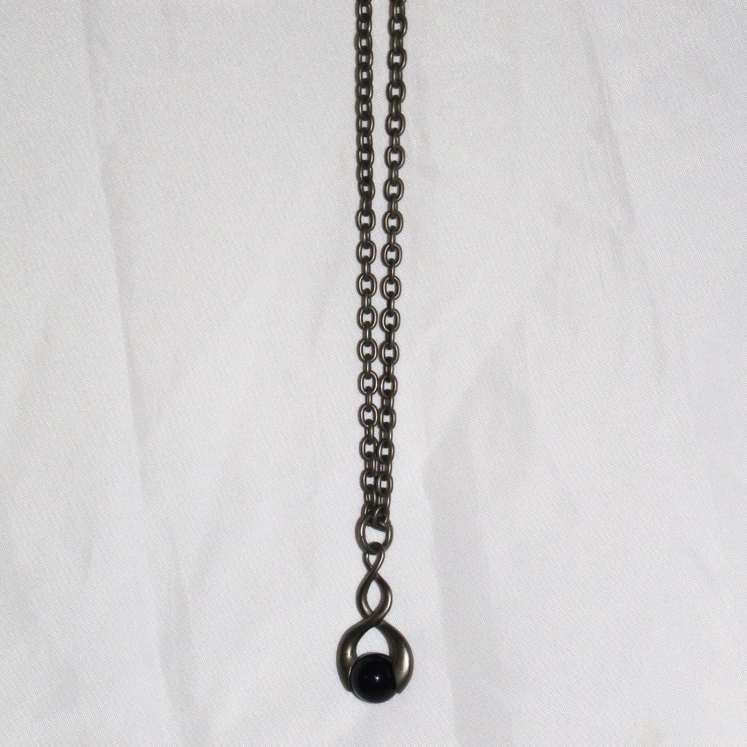 Brush Silver Twist Necklace