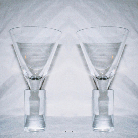 Cylinder Base Cocktail Glasses
