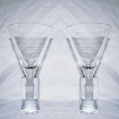 Cylinder Base Cocktail Glasses