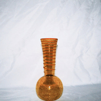 Speckled Amber Glass Vase