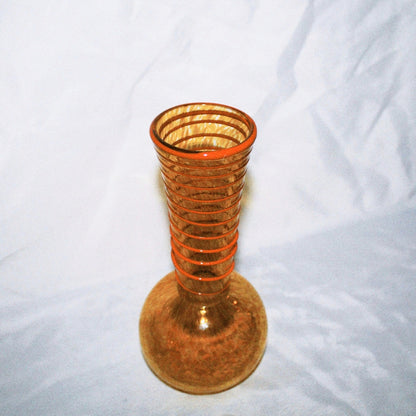 Speckled Amber Glass Vase