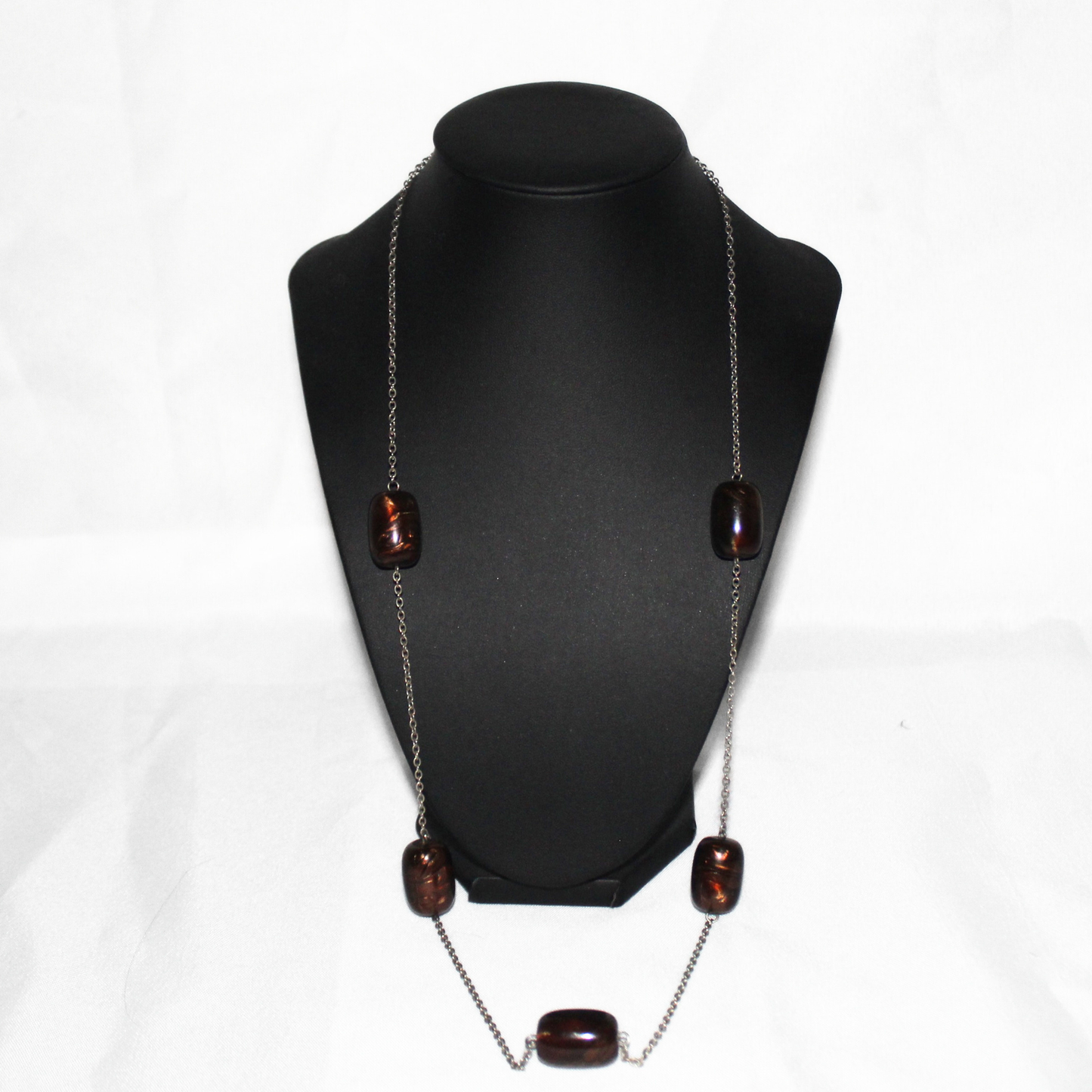 Brown Toned Chunky Beaded Necklace