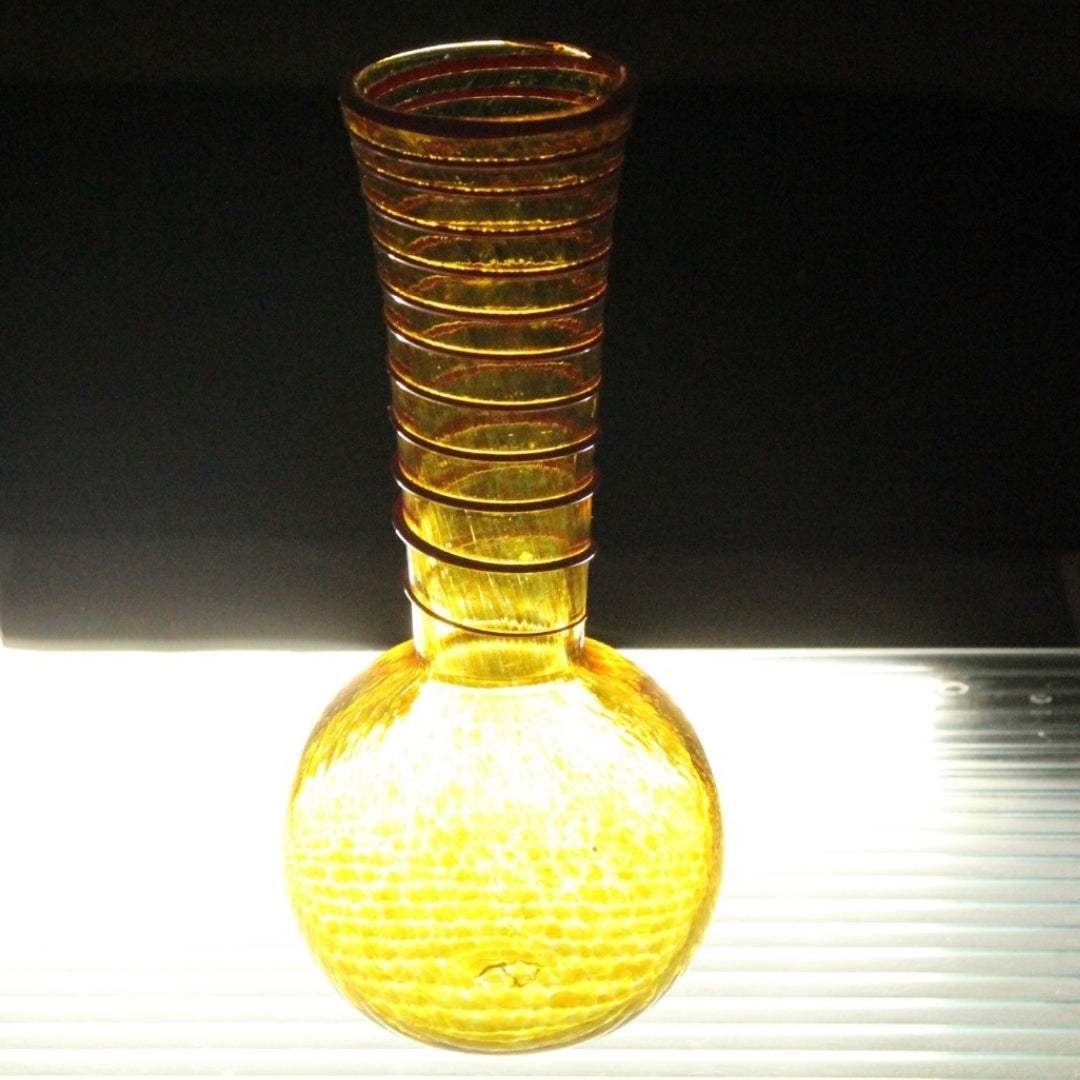 Speckled Amber Glass Vase