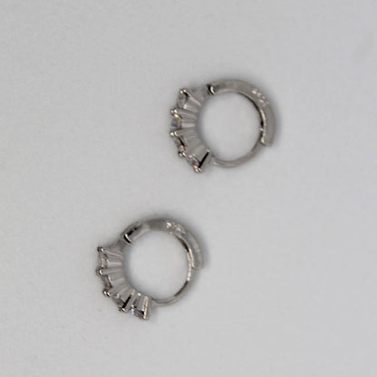Silver Jillah Huggie Hoops